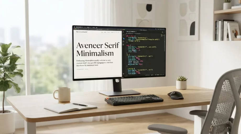 How to add a custom font to your website guide. a wide shot of a bright