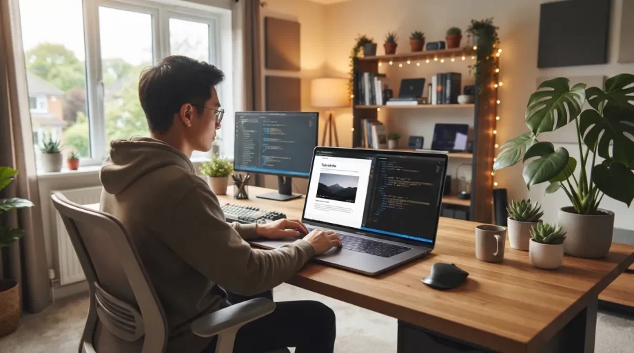How to embed a youtube video in html tutorial. a wide shot of a modern sleek